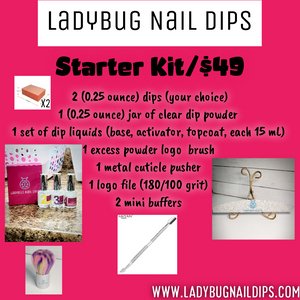 Ladybug Nail Dips Starter Kit (DIP liquids)